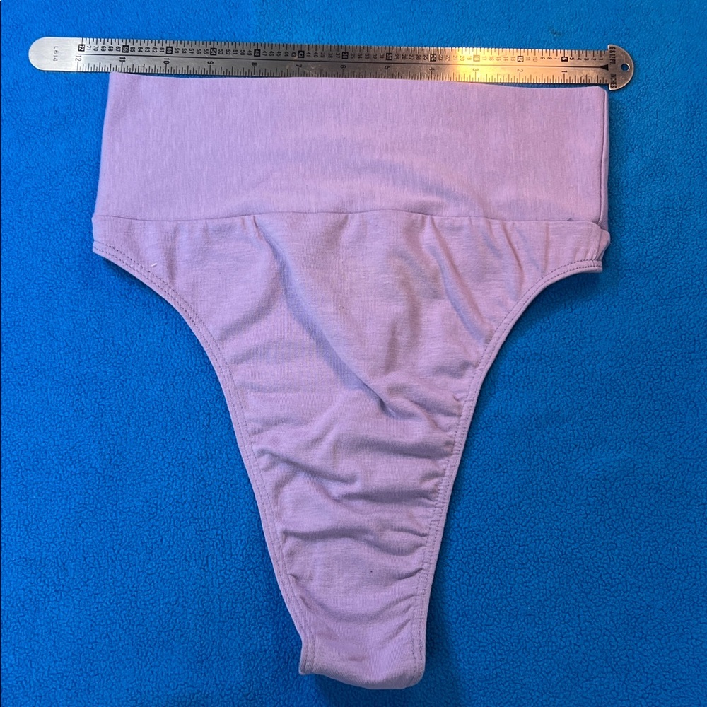 Candiotti 80s 90s Roll-Waist Thong Bodywear M NWOT Lavender - Picture 8 of 9